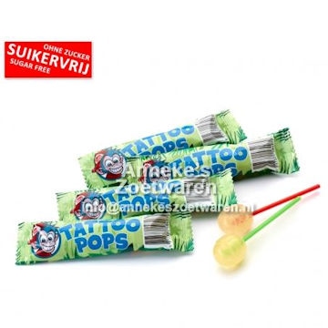 Tattoo Pops, Suikervrij per stuk Tattoo Pops, Suikervrij per stuk