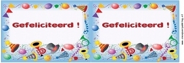 Blikwikkel Gefeliciteerd nr1 per stuk Blikwikkel Gefeliciteerd nr1 per stuk